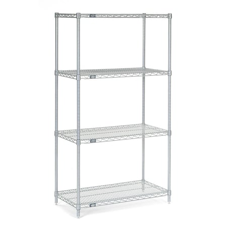Nexel Wire Shelving, Poly-Z-Brite, 36W x 21D x 63H 21366Z